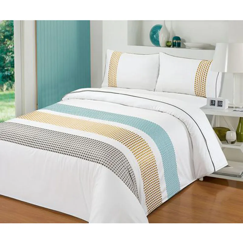 PHUWONDA домашние комплекты хлопкового постельного белья геометрическая вышивка