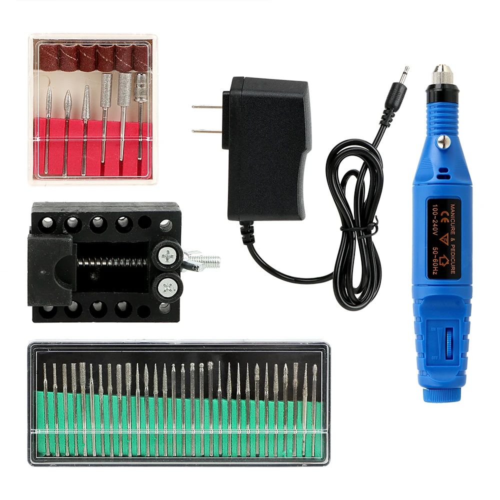 blue US plug NICEYARD Электрический инструмент для резьбы по дереву полирование шлифование штепсельная вилка стандарта США/EU Plug 100 V-240 V роторный Электроинструмент с аксессуарами буровые инструмент - Цвет: blue US plug