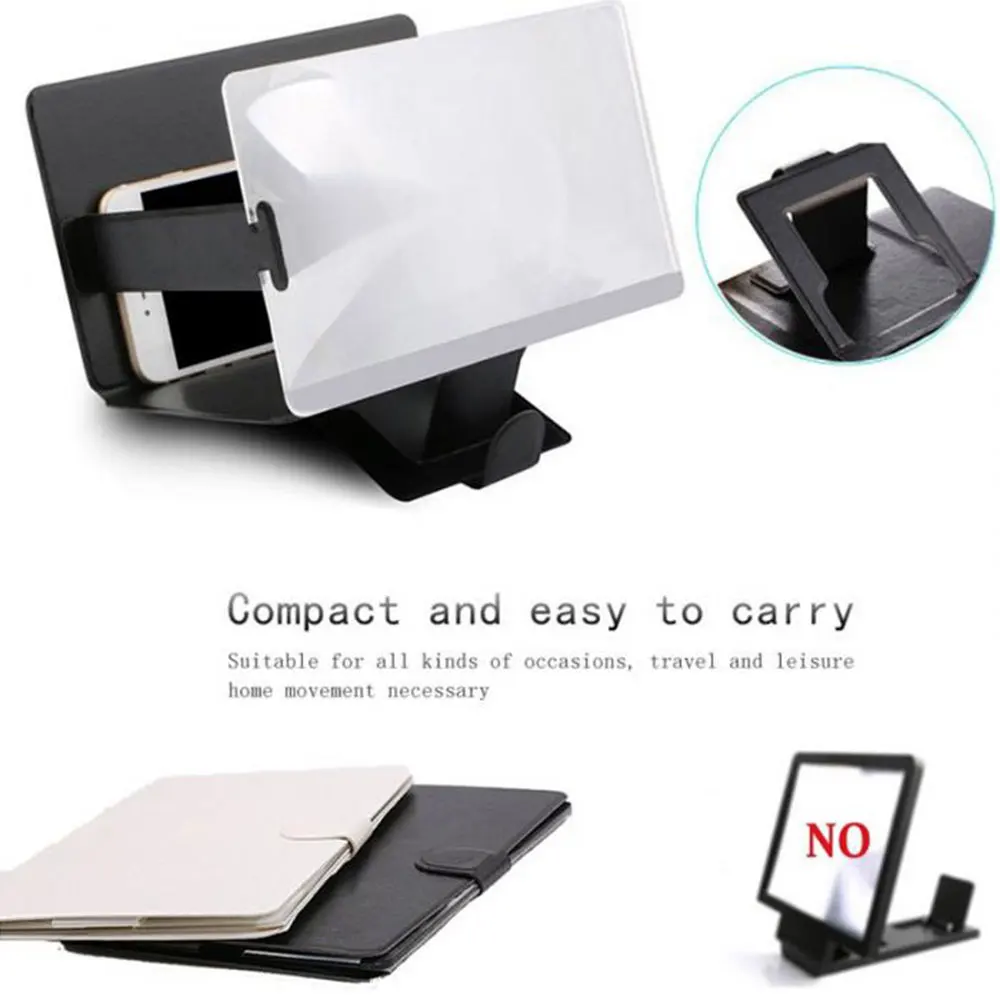 cell phone stand New Mobile Phone Screen Magnifier Holder 3D Enlarger Magnifying Video Amplifier Stand Projector Bracket Desktop Holder For Phone phone stands