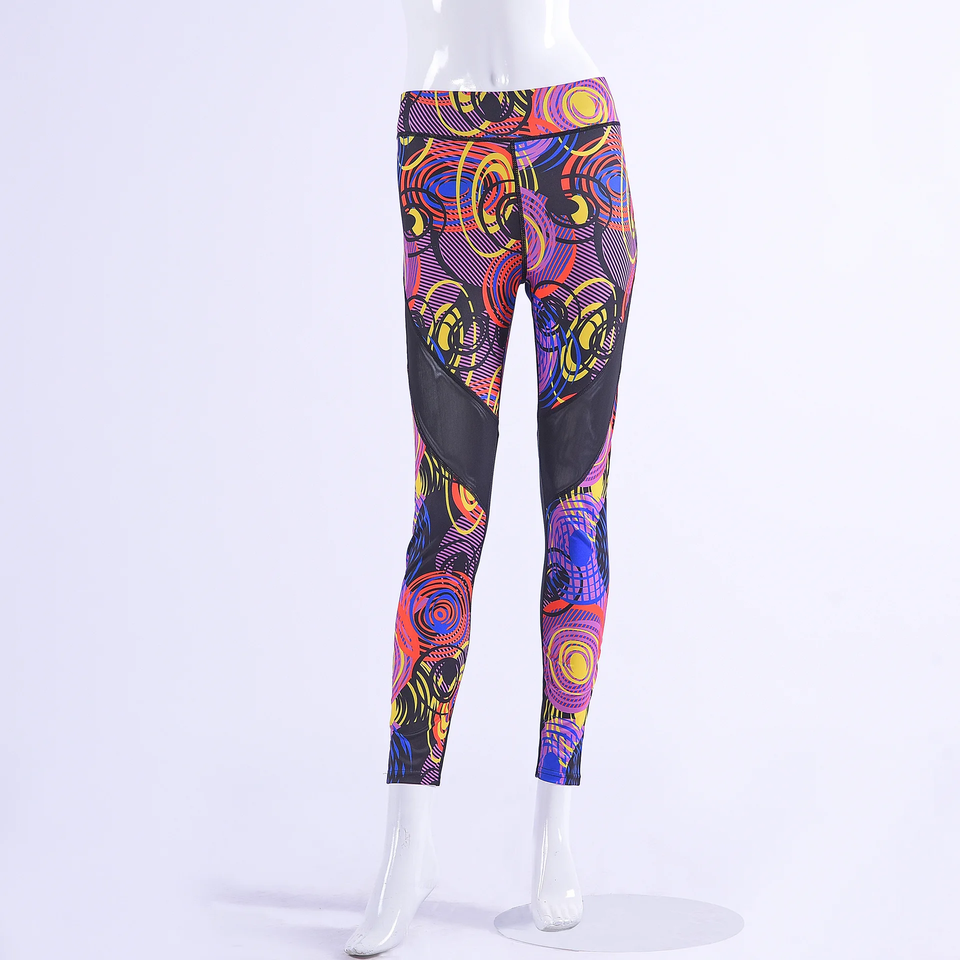 

AliExpress Sports Yoga Pants Women's Printed High-waisted Seamless Fitness Pants Buttock Lifting Breathable Quick Drying Pants