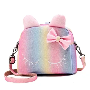 

Children Small Purses and Handbags 2020 Cute Leather Double Shoulder Bag for Kids Girls School Messenger Bag Handbag