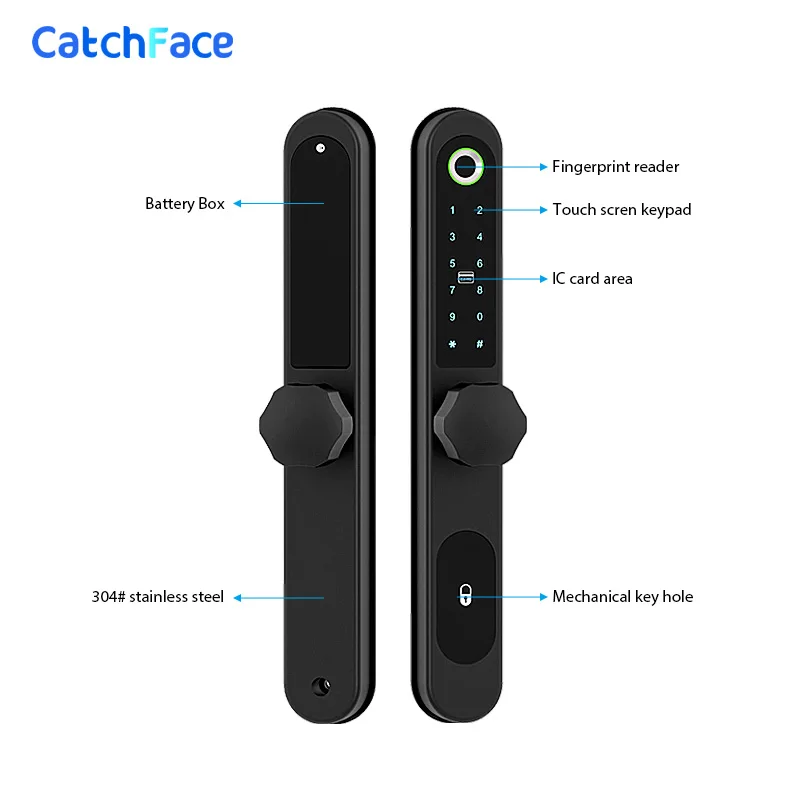 قفل بصمة مقاوم للماء قفل البوابة الخارجية Tuya App...