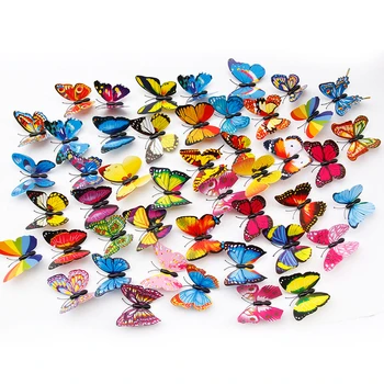 

20pcs Colorful 3D Butterfly on the Stick Home Garden Child Lawn Flower Pot Plant Decoration Garden Ornament DIY Lawn Craft