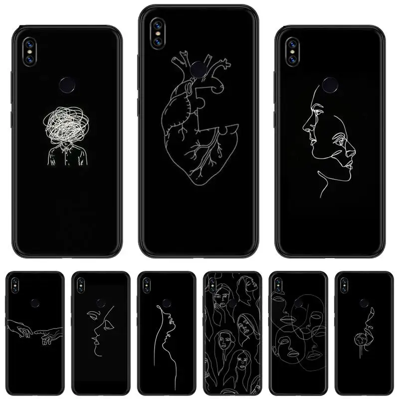 

Graceful lines Pattern Aesthetic Phone Case For Xiaomi Redmi 7 8 9t a3 9se k20 mi8 max3 lite 9 note 9s 10 pro