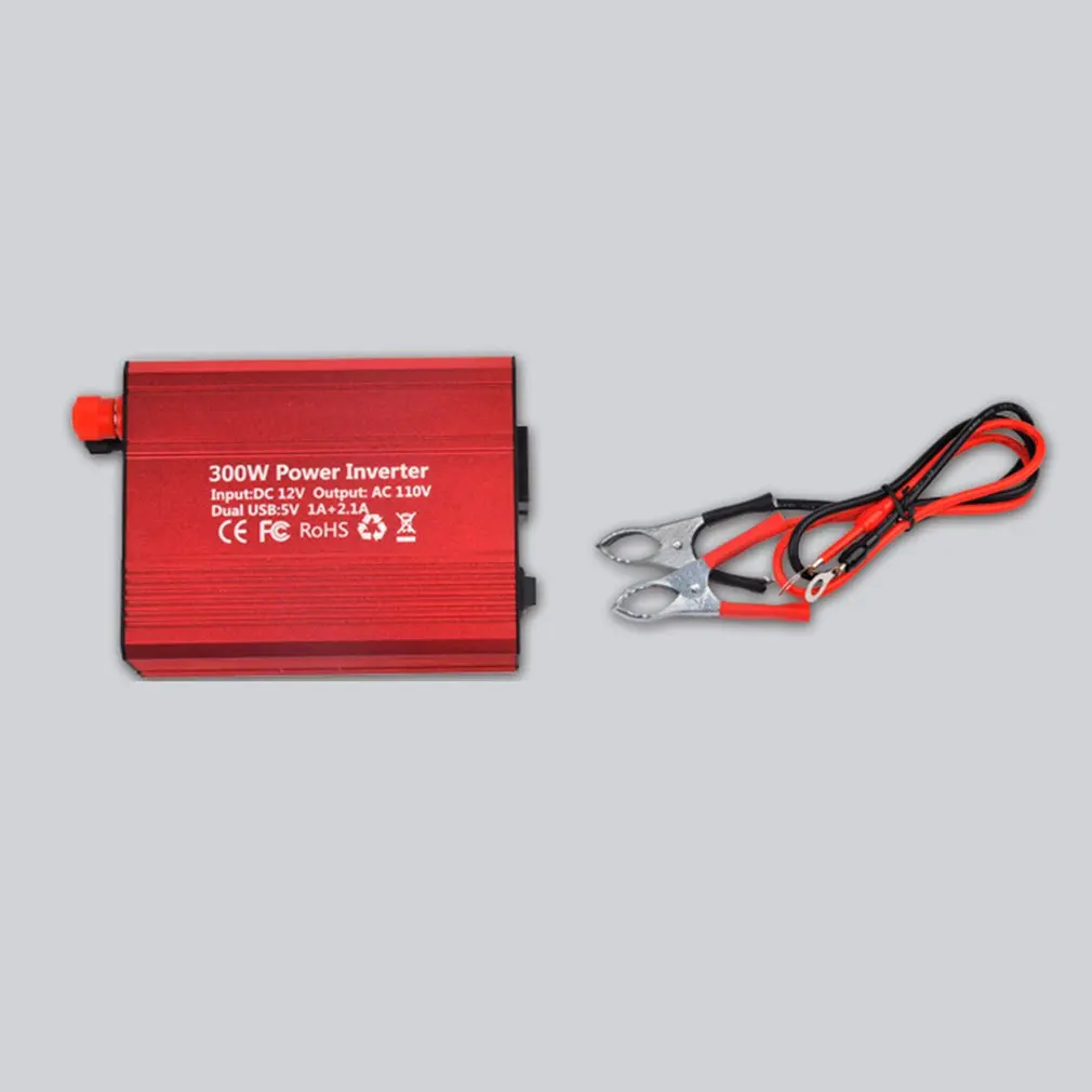 Компактный размер 300W 12 V-110 V Автомобильный Инвертор адаптер зарядное устройство Универсальный преобразователь напряжения переключатель питания