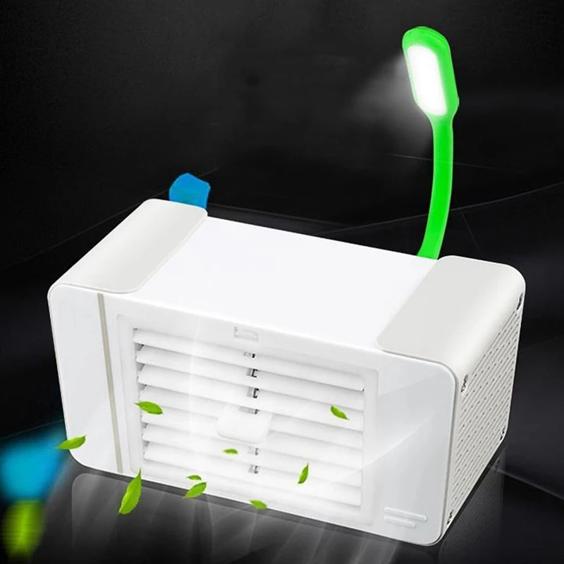 Горячая охладитель воздуха, испарительные охладители Usb с водяным боксом, портативный светодиодный настольный вентилятор, Usb зарядка, ультра-тихий Настольный вентилятор для дома O
