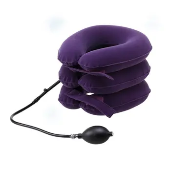 

Inflatable Neck Collar Cervical Vertebra Traction Three-layer Full/Half Velvet Tractor Soft Massage Device Neck Massager