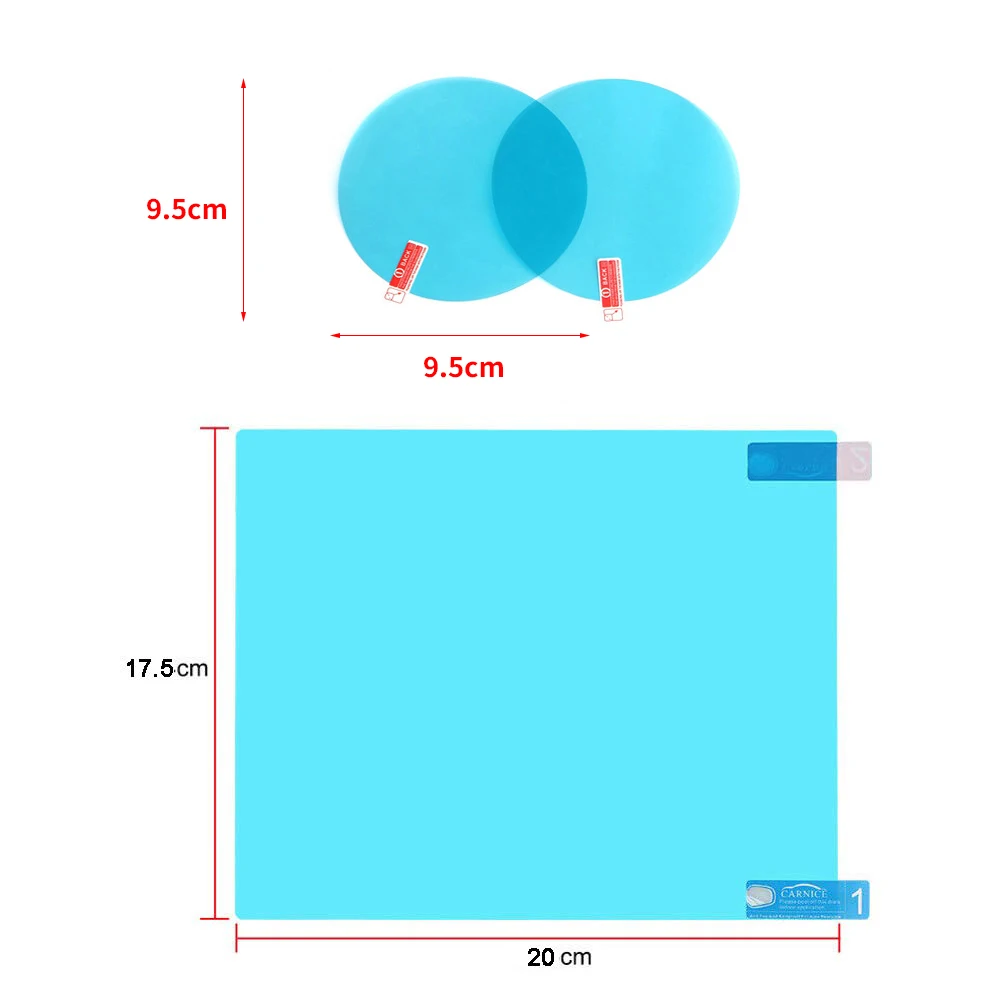4 шт. пленка на зеркало заднего вида автомобиля боковое зеркало Антибликовая пленка нано пленка анти-туман дождь Водонепроницаемая Мембрана протектор автомобиля заднего вида