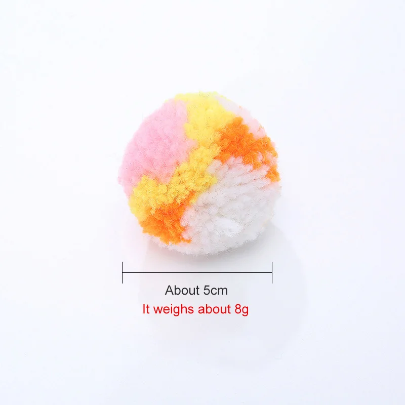 1Pc Pet Toy Plush Ball Cat Ball Toy Bouncy Ball Small Pet Interactive Toys Multi Color Choice Bayberry Ball Cat Throwing Toys 