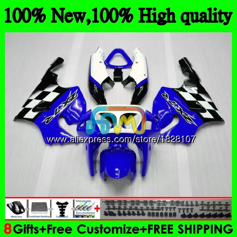 Корпус для KAWASAKI ZX-7R ZX750 ZX 7R ZX-750 5BS. 50 ZX синий белый 750 7 R ZX7R 96 97 98 99 03 1996 1997 1998 1999 2003 обтекатели