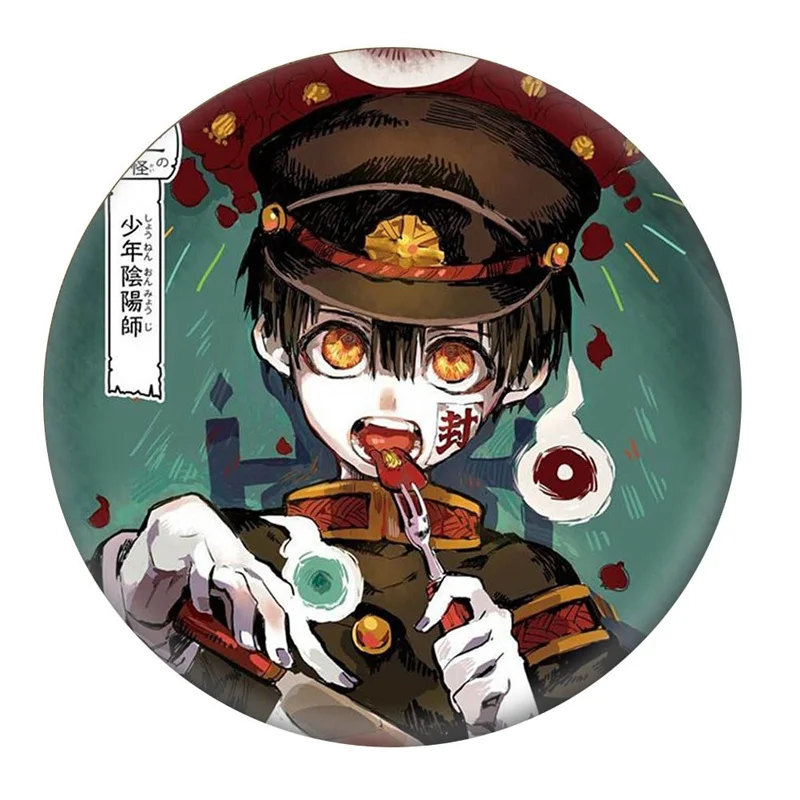 9 Metal Pins Anime Badge Quero Jom91 Anime Toilet Bound Hanako-kun Brooch Decorative Badge for Bag Clothes Backpack Gift 