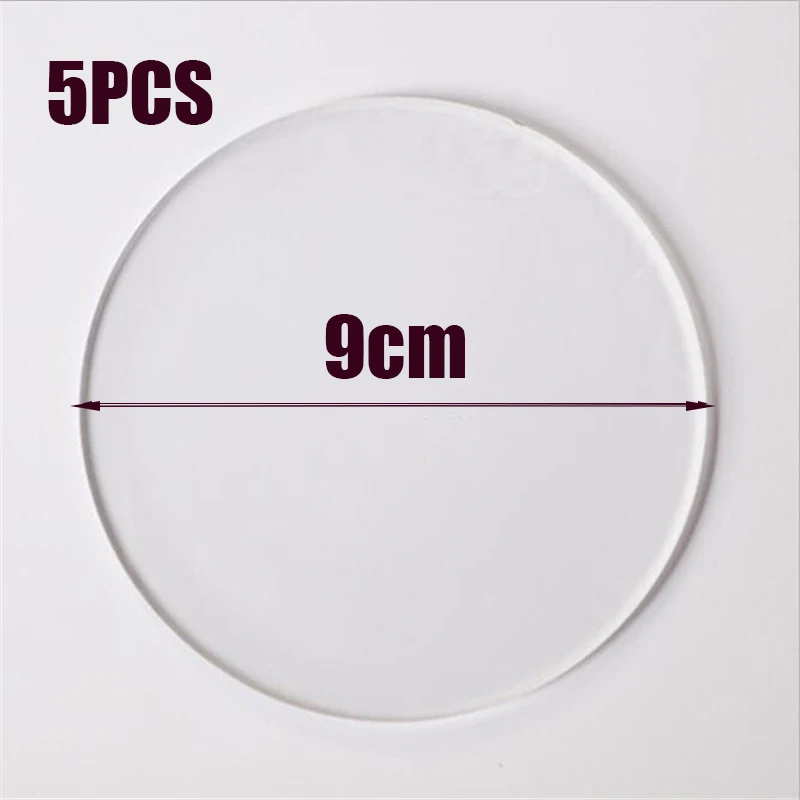5 шт Толщина 3 мм круглый пластиковый лист из плексигласа акриловая доска органическое стекло полиметилметакрилат - Цвет: 9cm round 5pcs