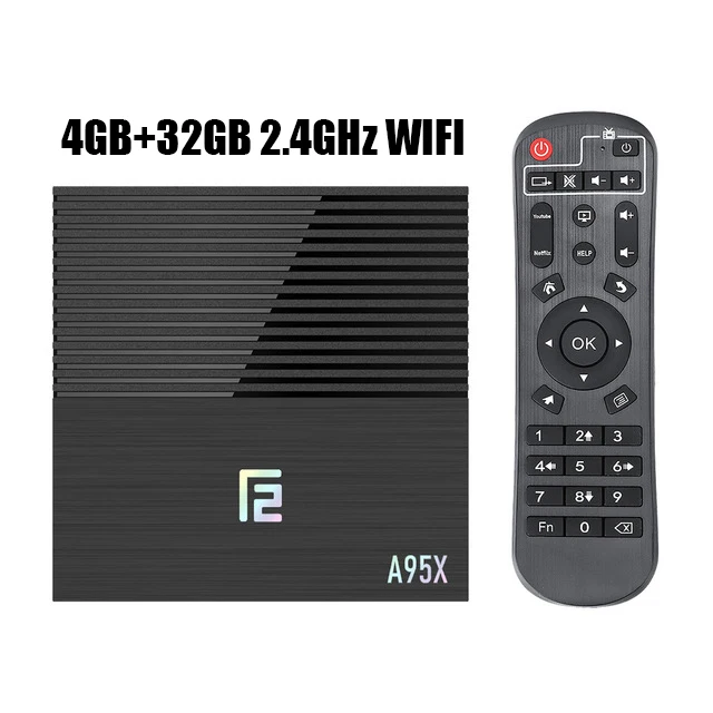 HC Android 9,0 Smart tv Box A95X F2 4 Гб 64 Гб Amlogic S905X2 Поддержка двойной Wifi 1080p 4K 60fps проигрыватель Google Netflix Youtube медиа - Цвет: 4G 32G 2.4wifi