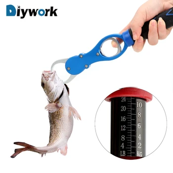 

DIYWORK Fishing Lip Grip Fishing Pliers Fish Gripper Hook Aluminum Alloy With 0- 16KG Scale Fishing Tools