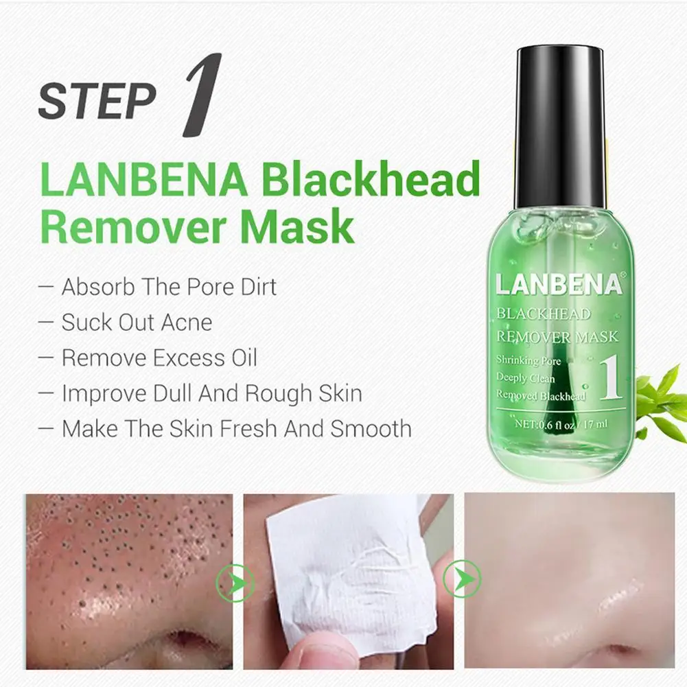 LANBENA, маска для удаления черных точек, для лица, лечение черных пор, сыворотка, против акне, пилинг для лица, очищающая, уход за кожей, красота