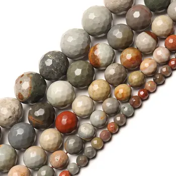 

Wholesale Faceted picasso Natural Stone Beads 4 6 8 10 12 mm for Jewelry Making practice DIY Charm Bracelet necklace Accessories