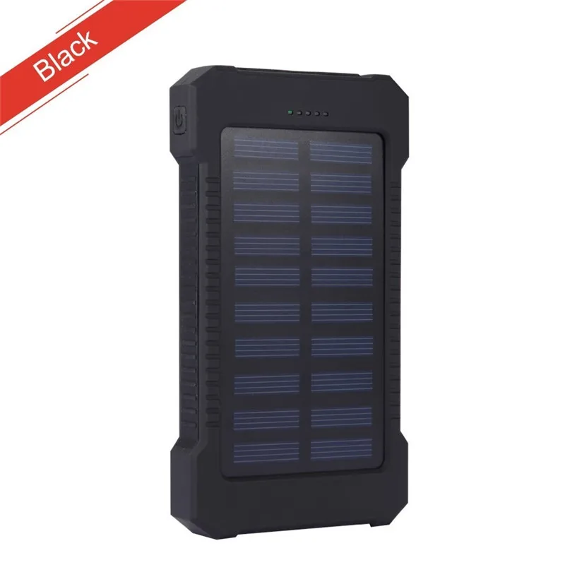 Black 20000mAh Solor power Bank 30000 мАч Внешний аккумулятор для мобильного телефона портативное быстрое зарядное устройство цифровой дисплей для всех смартфонов внешний аккумулятор - Цвет: Black 20000mAh