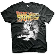 Футболка с надписью «Back to the Future Poster Man», Мужская футболка с надписью «Back to the future official», Мужская футболка из хлопка
