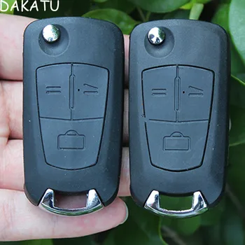 

DAKATU For Opel Astra Vectra Vectra Corsa Modified Flip Folding remote key shell 3 button 4 diferent blade with logo