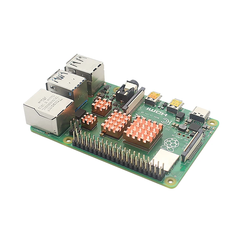Raspberry Pi 4 Heat Sink Metal Copper Heatsink Passive Cooling Pad  Heat Dissipation Radiator for Raspberry Pi 4 Model B