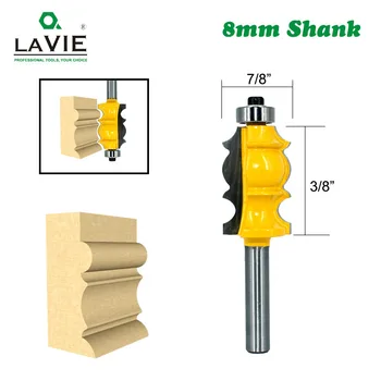 

LAVIE 1pc 8mm Shank Special Moulding Handrail Wood Router Bit Woodworking Milling Cutter for Wood Machine Tools MC02078