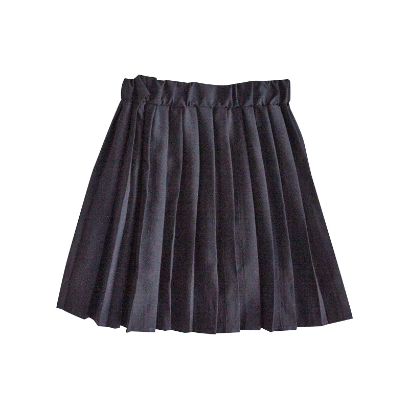 

Women's Girls School Uniforms Skirts Japanese Elastic High Waist Pleated Mini Skirt Flared Skater Sport Casual Mini Short Skirt