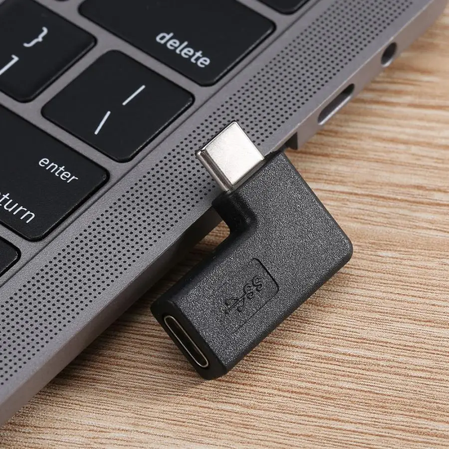 Динамик терминал USB3.1 тип-c мужчин и женщин 90 градусов под прямым углом 10 Гбит/с высокоскоростной адаптер Разъем для наушников