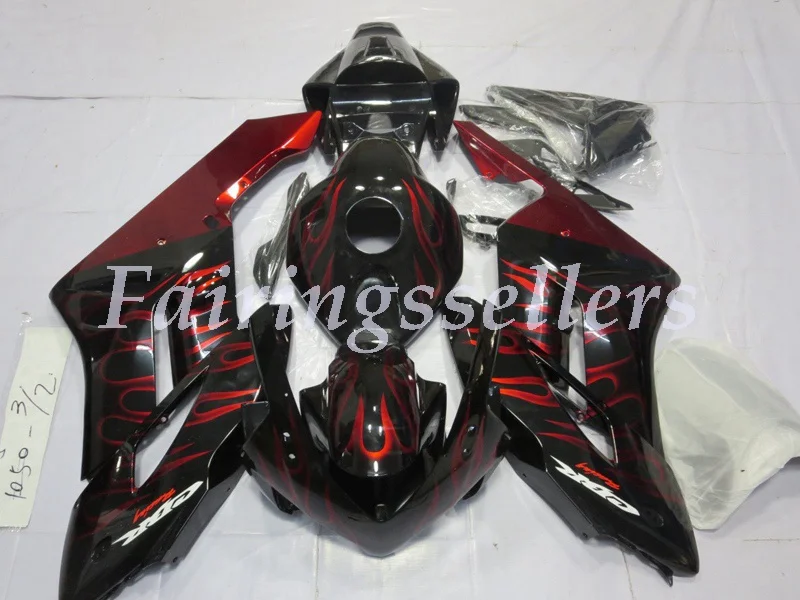 

(Injection mold) New ABS Full Fairing Kit 100% Fit For Honda CBR1000RR cbr1000 04 05 2004 2005 Fairings Red Flame