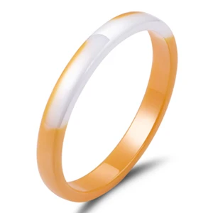 3mm Yellow White 6 мм гладкое красное керамическое кольцо для женщин простой стиль керамическое свадебное кольцо вечерние женские цветок ювелирный подарок на палец Прямая поставка - Цвет основного камня: 3mm Yellow White