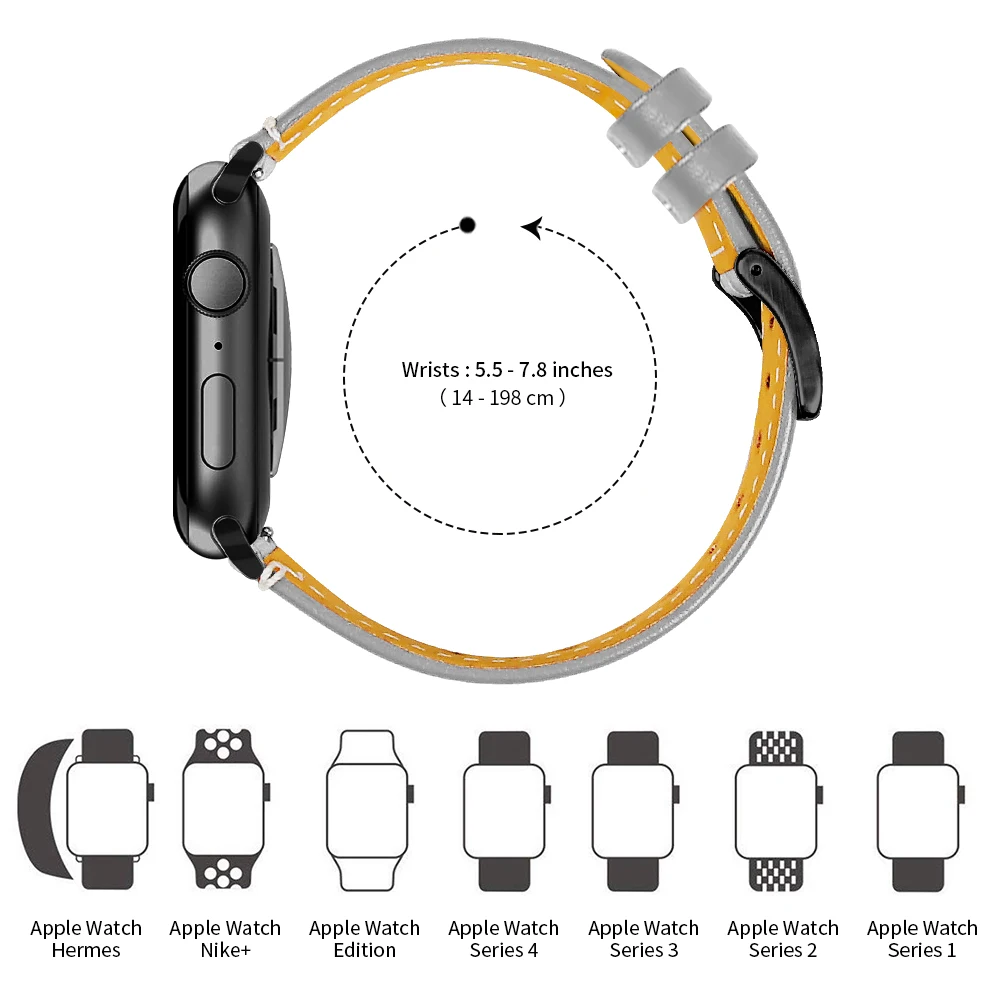 Joyozy женские мужские модные Смарт-часы ремешок для apple watch 38 мм 40 мм 42 мм 44 мм кожаный ремешок для apple серии 5/4/3/2/1
