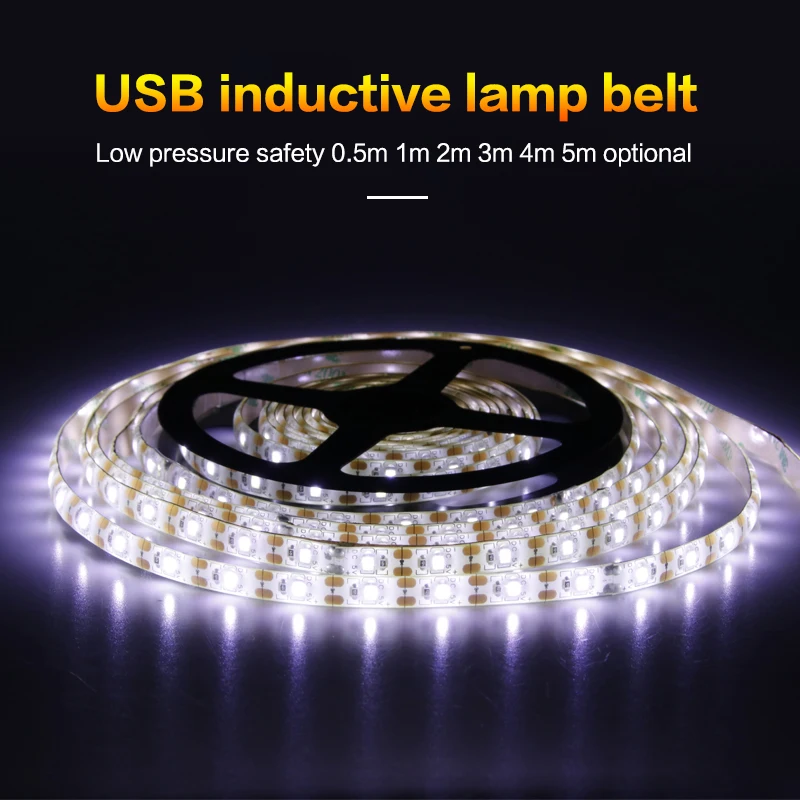 

2835 LED Strip 7W 5V Human Body Intelligent Sensor Light with USB Waterproof Light Wardrobe Bedroom Kitchen Bathroom Soft Light