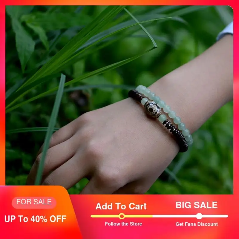 Мода 2017 винтажные бусы дзи кулон Тибетский браслет ожерелье натуральный камень