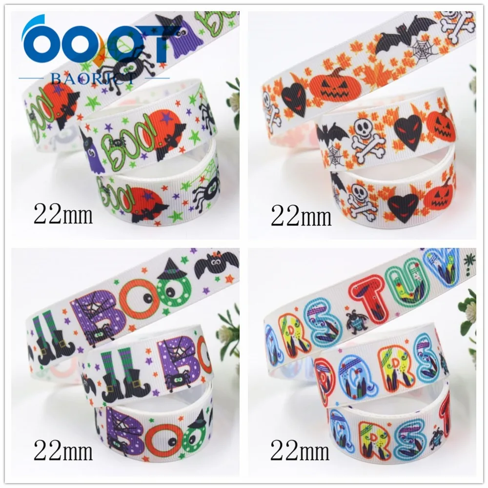OOOT BAORJCT I-191004-2332, 22 мм, 10 ярдов Хэллоуин серии мультфильм корсажные ленты, праздничные украшения, материалы для ручных поделок