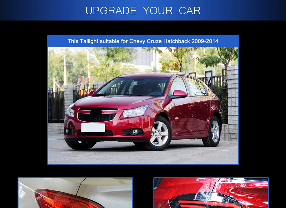 Tail Lamp For Car Chevrolet Cruze 2012- LED Tail Lights Fog Lights Daytime Running Lights DRL Tuning Cars Car Accessories
