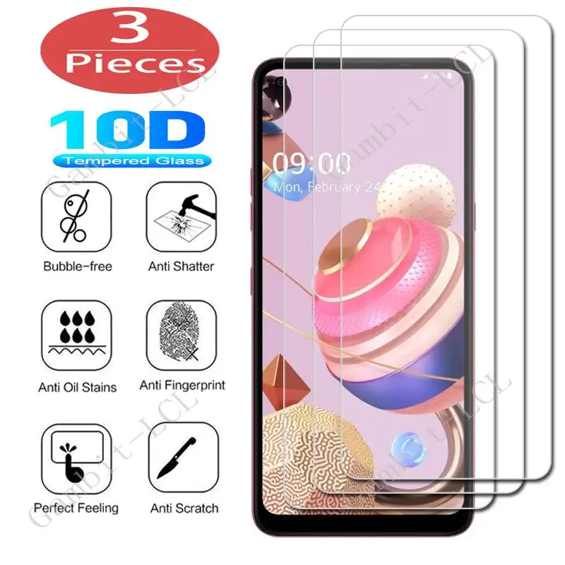 

3Pcs Protection Glass For LG K22 K22+ Plus K31 K41S K42 K51 K51S K52 K61 K62 K71 K8X K92 5G Q51 Q52 Tempered Screen Cover Film