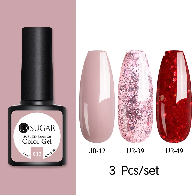 162954 Ur Sugar 2 шт./компл. Блеск УФ набор гель-лаков для ногтей Цвет серии светодиодный Гель-лак для ногтей, Лаки! полупостоянная светодиодный лак для ногтей с блестками Гель - Цвет: 162954