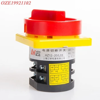 

1PC Combination Switch HZ5D Universal Change-over Switch 20A 4KW 3 phase 4/8/12/16 Terminals (0-1) (0-1-2) (1-0-2) rotary switch
