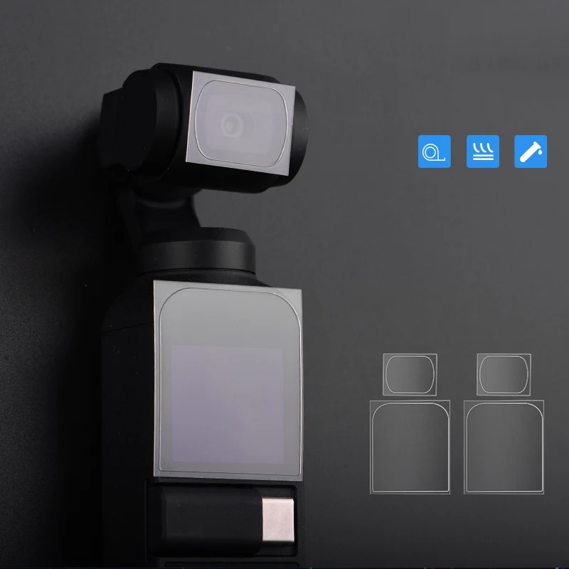 1 2019Newest Durable Fiberglass Film Lens Screen Protective High Transmittance for DJI OSMO Pocket Camera Accessories - Цвет: 1