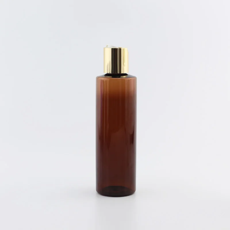 Brown Bottles 200 мл 30 шт пустая круглая прозрачная косметическая бутылка шампуня контейнеры с алюминиевой верхней крышкой диска DIY алюминиевая крышка пустые бутылки - Color: Brown Bottles