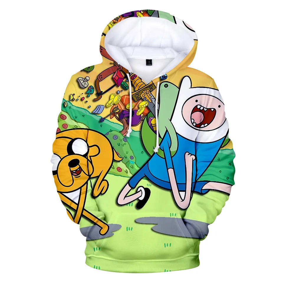 Adventure Time Finn And Jake The Dog Face Hoodie Sweatshirt Men Women Fleece 3D Hoodies Pullover Streetwear Jacket Coat Clothes