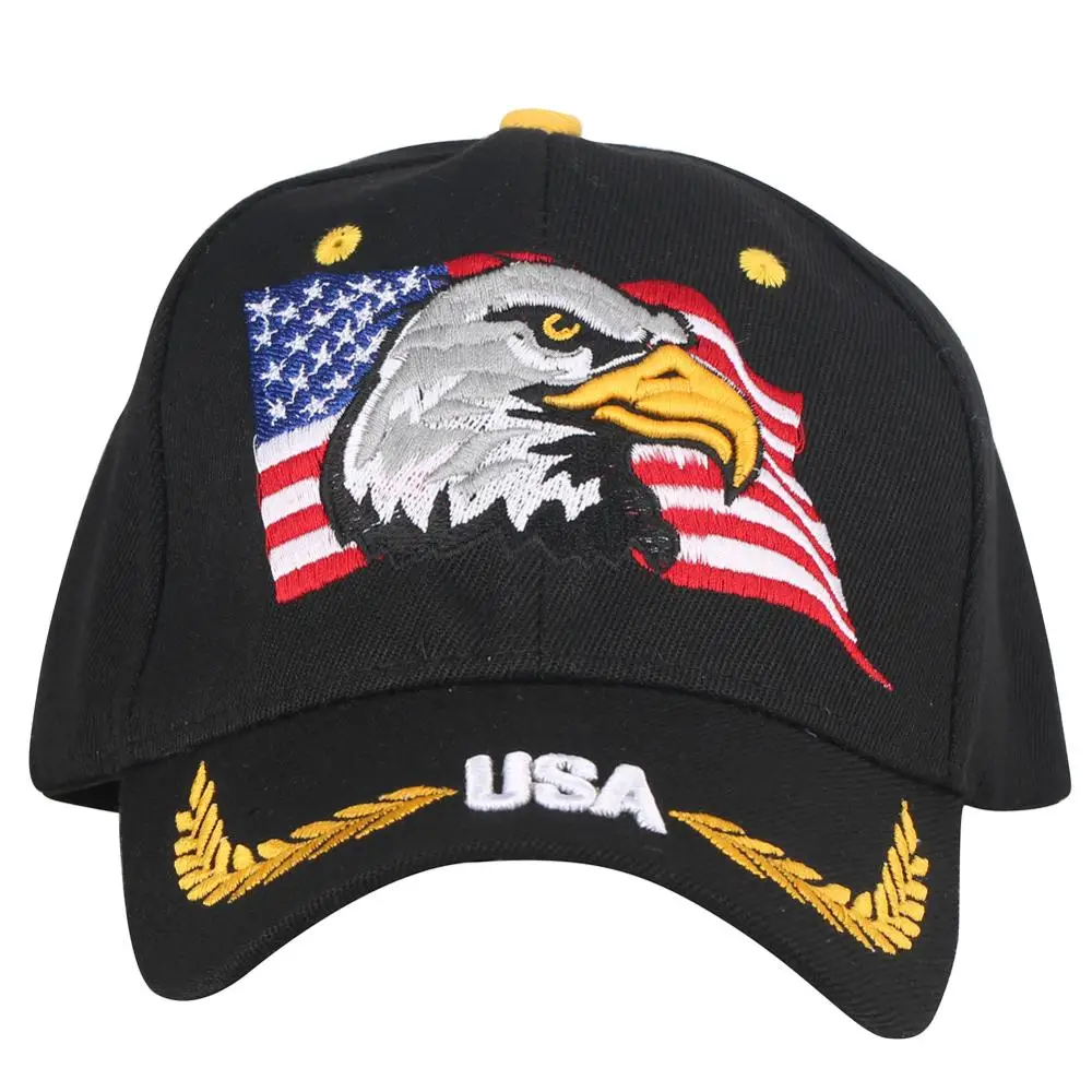Black Вышивка Snapback модная морская орла Женская Мужская Повседневная Бейсболка мягкая хлопковая уличная Кепка-козырек шляпы подарки на день рождения - Цвет: Black