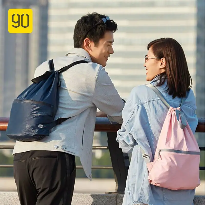 

90FUN Ultra-light Urban Drawstring Backpack 11L Mini Foldable Large Capacity Waterproof School Bag Teenager Travel Shoulder Bag