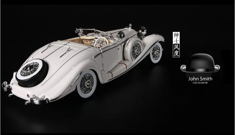 1:18 Модель автомобиля из высококачественного сплава Ben 500K Классическая оригинальная модель автомобиля коллекция украшений для дома для детей