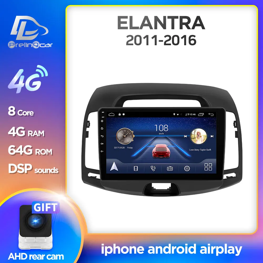 

prelingcar For HYUNDAI ELANTRA 2010 years Android Car monitor Radio Multimedia Video Player Navigation GPS stereo