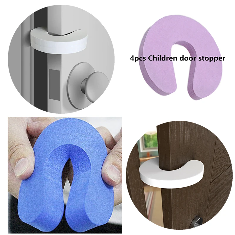 4pcs Детская безопасность, замок для двери, ящика, безопасный протектор для пальцев, Детская безопасность, пластиковая защита, безопасный замок - Цвет: 4pcs