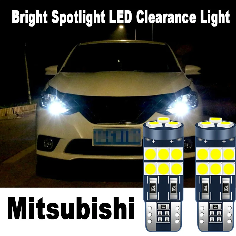

1pcs Car LED Clearance Light W5W T10 2825 Bulb Lamp For Mitsubishi lancer x 10 l200 pajero sport outlander xl Galant rvr Eclipse