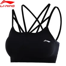 Li-Ning, женские спортивные бюстгальтеры, базовый слой, плотно прилегает, 93% нейлон, 7% спандекс, дышащая подкладка, спортивные топы AUBN024 WBJ184