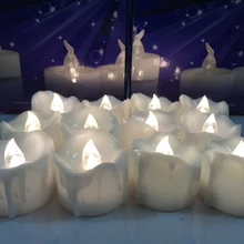 12 шт. светодиодный электронный слеза свечи реалистичные мерцающие батареи ремесло День Рождения Огни Рождество продукты питания