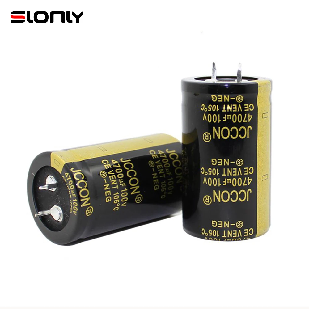 2pcs-14pcs 30x50m 4700uF 100V Pitch 10mm JCCON Horn Black Gold Audio Amplifier Filter Aluminum Electrolytic Capacitors