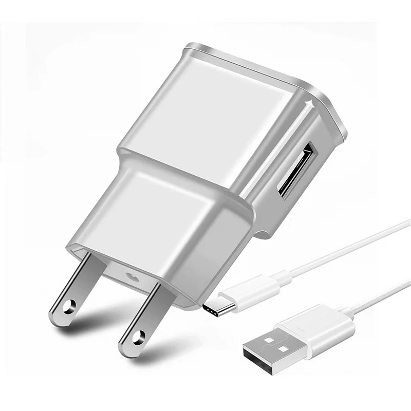 US and Cable White USB зарядное устройство 2a Быстрая зарядка Путешествия ЕС США переходник портативное Сетевое зарядное устройство кабель мобильного телефона для samsung Galaxy A50 S8 Xiaomi - Тип штекера: US and Cable White